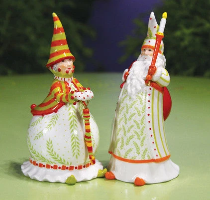 Patience Brewster Santa & Mrs. Claus Salt & Pepper 3 Patience Brewster Santa & Mrs. Claus Salt & Pepper