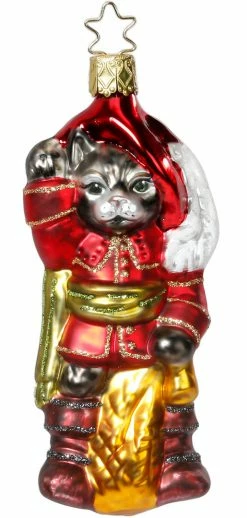 Inge Glass Puss'n' Boots Ornament Christmas