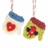 Midwest-CBK Christmas Heartfelt Knit Mitten Ornaments 1 Midwest-CBK Christmas Heartfelt Knit Mitten Ornaments