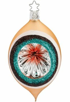 Inge Glass Christmas Retro Reflection Egg Ornament