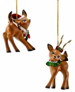 Katherine's Collection Retro Christmas Reindeer Ornaments
