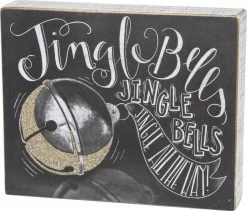 Primitives By Kathy Jingle Bells Christmas Chalk Sign