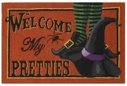 TheHolidayBarn.com Welcome My Pretties Witch Rug New!