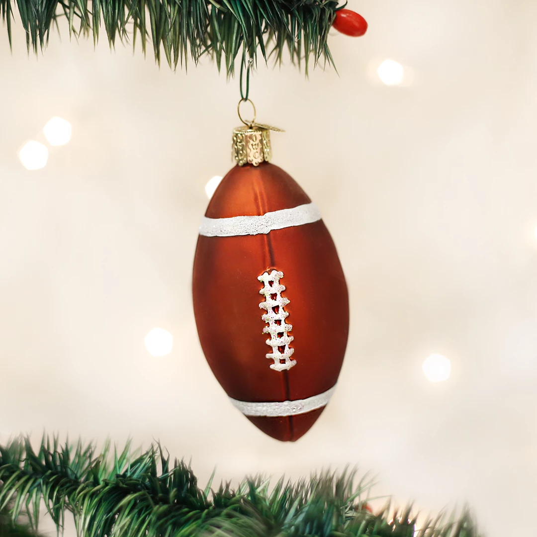 Old World Christmas Football Ornament 3 Old World Christmas Football Ornament