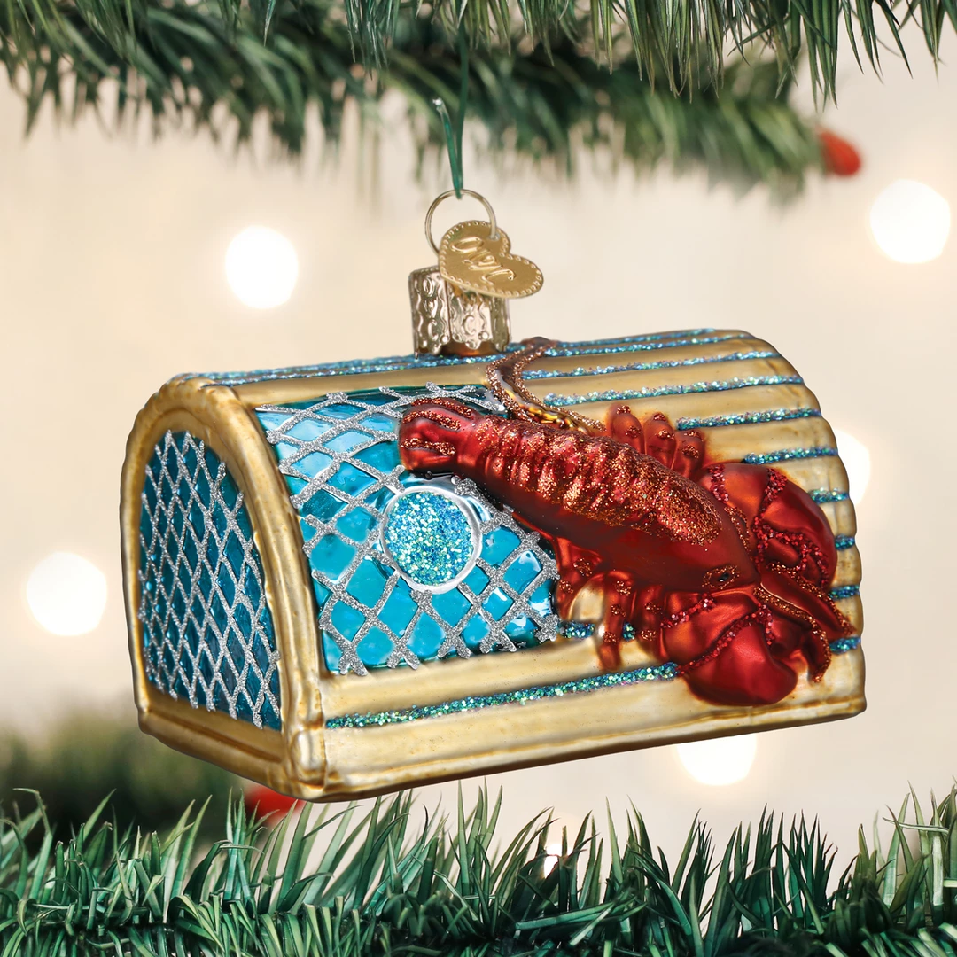 Old World Christmas Lobster Trap Ornament 3 Old World Christmas Lobster Trap Ornament