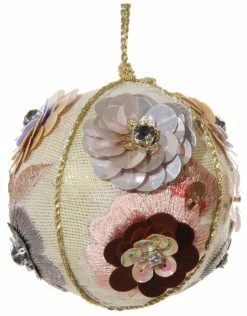 ShiShi Embroidered And Beaded Fabric Flower Ornament