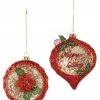 Bethany Lowe Poinsettia Glass Ornaments 2 Bethany Lowe Poinsettia Glass Ornaments