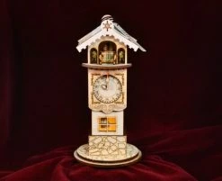 Ginger Cottages Ginger Clock Tower Balsa Wood Ornament Christmas