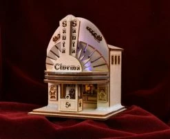 Ginger Cottages Santas Cinema Balsa Wood Ornament