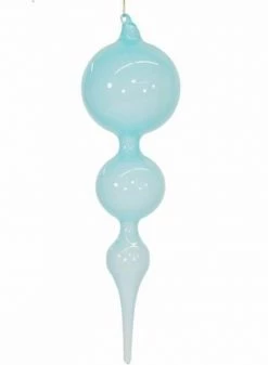 TheHolidayBarn.com Jim Marvin Ornaments Jim Marvin Turquoise Blue Bubblegum Finial Ornament