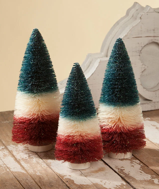Bethany Lowe Americana Bottle Brush Trees 3 Bethany Lowe Americana Bottle Brush Trees
