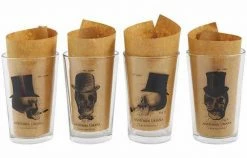 Creative Co-Op Anatomical Skull Dandies Glassware