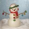 Bethany Lowe New! Baubles Snowman, Paper Mache