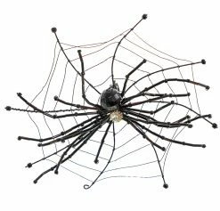 Katherine's Collection Beaded Spiderweb With Spider Clip