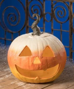 Bethany Lowe Candy Corn Jack-O-Lantern, Paper Mache New!