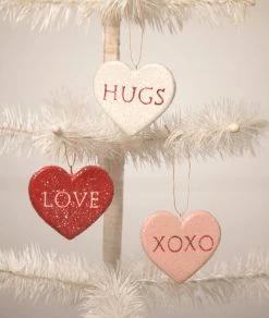 Bethany Lowe Candy Heart Ornaments New!