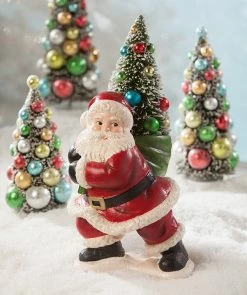Bethany Lowe Merry & Bright Santa With Christmas Tree New!