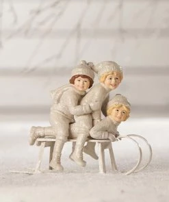 Bethany Lowe Winter Sledding Trio New!