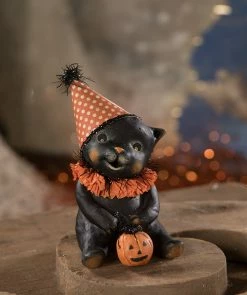 Bethany Lowe Binx Halloween Cat In Party Hat