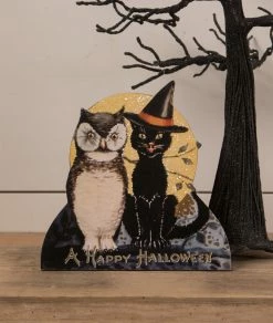 Bethany Lowe Black Cat And Owl Friends Dummy Board