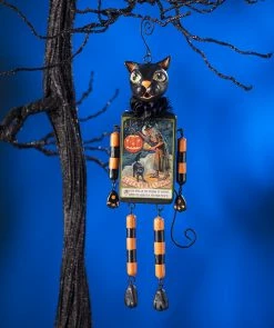 Bethany Lowe Black Cat Dangle Ornament
