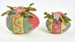Katherine's Collection New! Blooms & Blessings Fabric Eggs