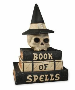 Bethany Lowe Book Of Spells With Witch Skull
