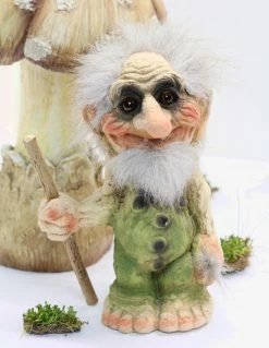 TheHolidayBarn.com New! Old Troll With Walking Stick, Large