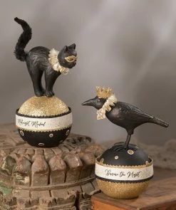 Bethany Lowe Cat & Crow Of The Night Containers