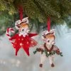 Bethany Lowe Chenille Reindeer Ornaments New!