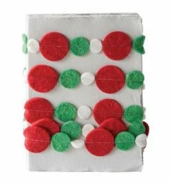 Creative Co-Op Christmas Circle Felt Garland