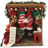 Enesco Christmas Fireplace Prop, Santa Down The Chimney New! 2 Enesco Christmas Fireplace Prop, Santa Down The Chimney New!