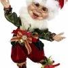 Christmas Ornamenting Elf By Mark Roberts - 13" New! 2 Christmas Ornamenting Elf By Mark Roberts - 13" New!