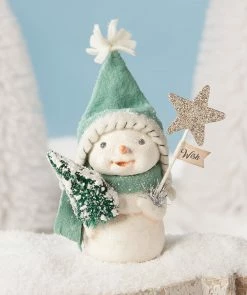 Bethany Lowe New! Christmas Wishes Snowman Figurine
