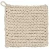 TheHolidayBarn.com Chunky Knit Cotton Potholders, Natural