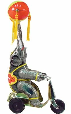 TheHolidayBarn.com Circus Elephant On Scooter Tin Toy Reproduction Christmas