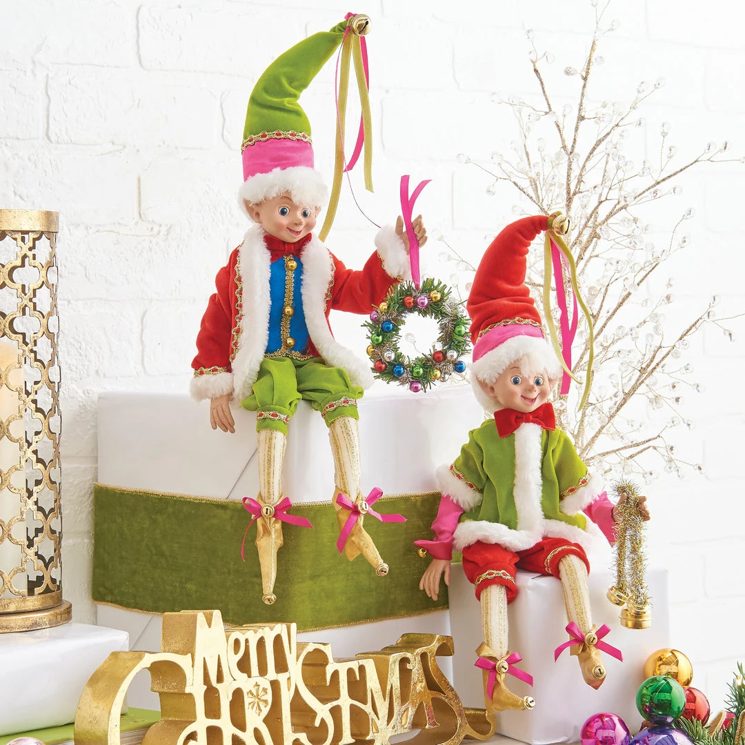 Raz New! Colorful Party Elves 3 Raz New! Colorful Party Elves
