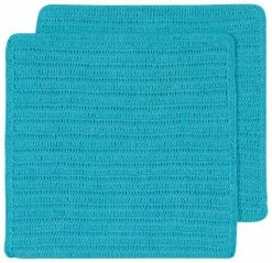 TheHolidayBarn.com New! Crocheted Dishcloths, Bali Blue