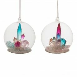 TheHolidayBarn.com Gem Globe Ornaments, Lights Up