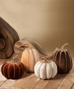 Bethany Lowe New! Elegant Fall Velvet Pumpkins