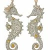 Kurt Adler Christmas Elegant Glitter Seahorse Ornaments