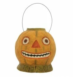 Cody Foster Paper Mache Pumpkin Bucket New!
