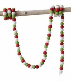 Creative Co-Op Christmas Festive Felt Ball Garland