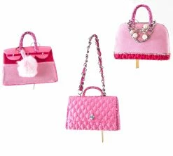 Katherine's Collection Fifi Pink Purse Ornaments New!