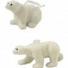Bethany Lowe Flocked Polar Bear Ornaments 2 Bethany Lowe Flocked Polar Bear Ornaments