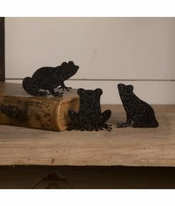 Bethany Lowe New! Frog Silhouettes, Glittered