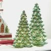 Raz Glass Jeweled Christmas Trees With Lights