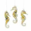 TheHolidayBarn.com Christmas Art Glass Seahorse Ornaments