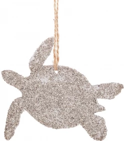 Midwest-CBK Glittered Sea Turtle Silhouette Ornament Christmas