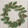 Bethany Lowe New! Glittered Tin Holly Wreath